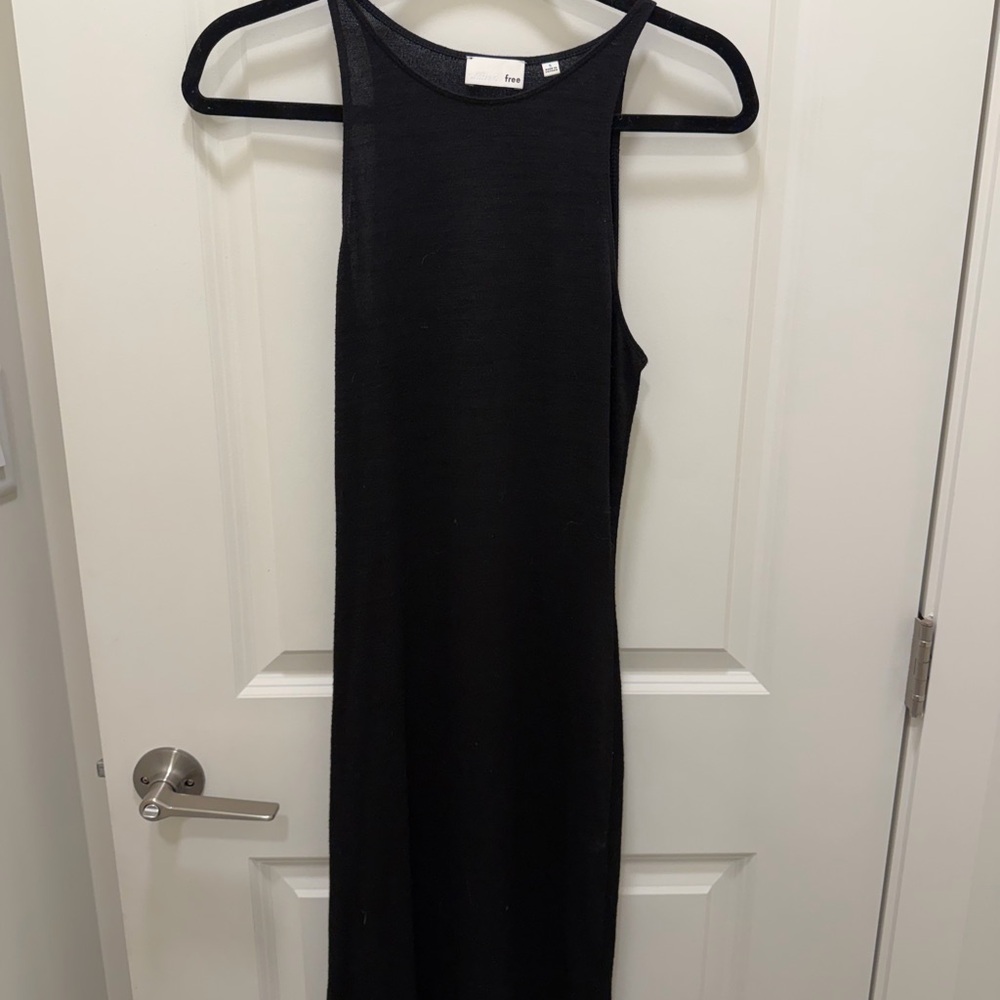 Wilfred Black Sleeveless Ribbed Maxi Dress - Picture 5 of 7